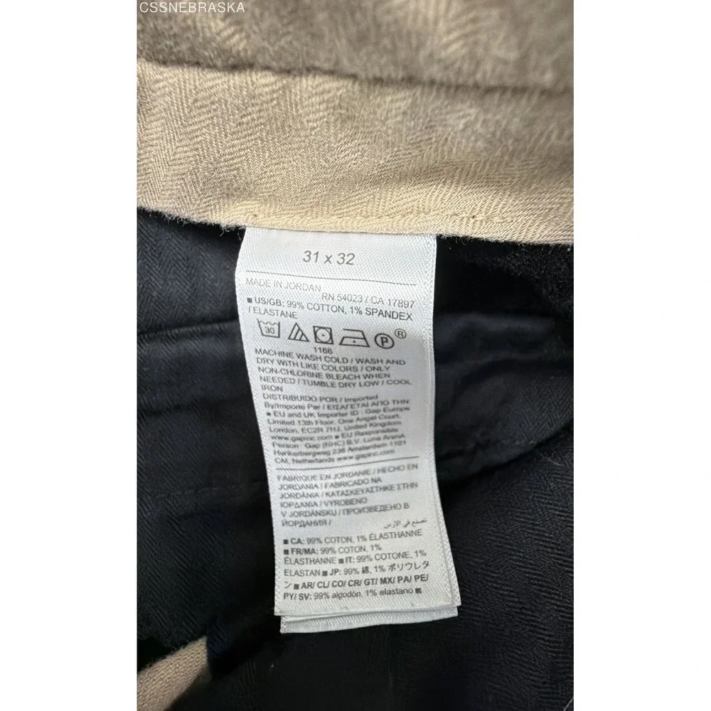 Banana Republic Men's Tan Slim Chinos Khaki Stretch Cotton Pants Sz 31x32